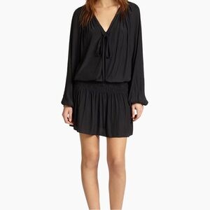 Ramy Brook Black Long Sleeve Mini Cocktail Dress